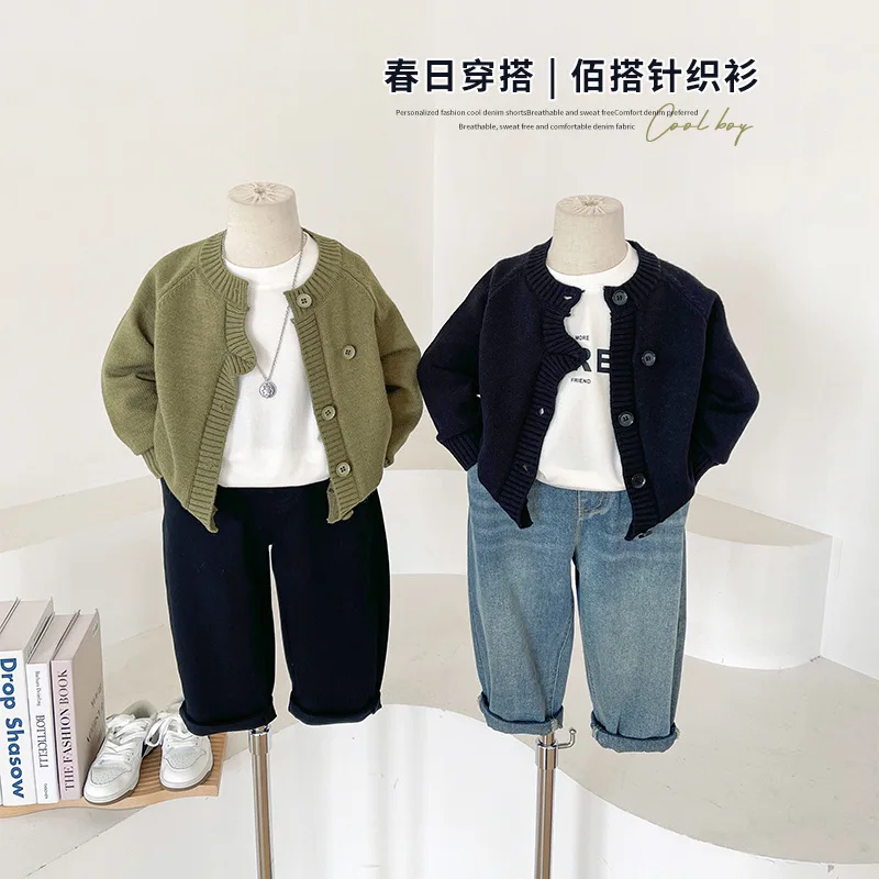 2024 Early Spring New Children's Clothing Children's Personalized Knitted Cardigan Boy Versatile Spring and Autumn Sweater Tide
2024 Early Spring New Children's Clothing Children's Personalized Knitted Cardigan Boy Versatile Spring and Autumn Sweater Tide