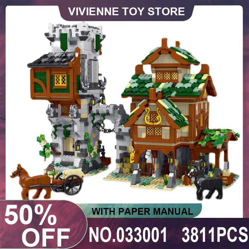 XMORK 033001 MOC средневековая конюшня и башня охранника 3811 шт. строительные блоки кирпичи головоломка игрушка рождественские подарки для детей
XMORK 033001 MOC средневековая конюшня и башня охранника 3811 шт. строительные блоки кирпичи головоломка игрушка рождественские подарки для детей