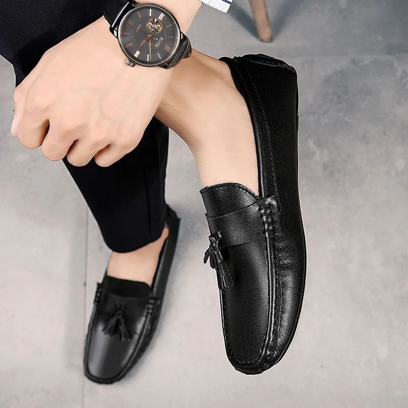 2022 Newest Men Tassel Shoes Leather Casual Loafers Men Moccasins Shoes Slip-on Soft Flats Footwear Lightweight Driving Shoes
2022 Newest Men Tassel Shoes Leather Casual Loafers Men Moccasins Shoes Slip-on Soft Flats Footwear Lightweight Driving Shoes