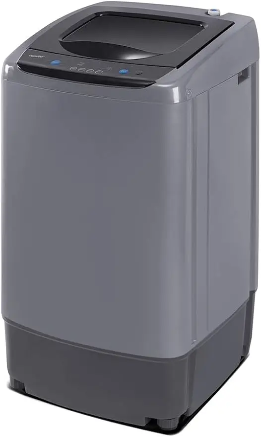 

Comfee Portable Washing Machine, 0.9 cu.ft Compact Washer With LED Display, 5 Wash Cycles, 2 Built-in Rollers, Space Saving Full
