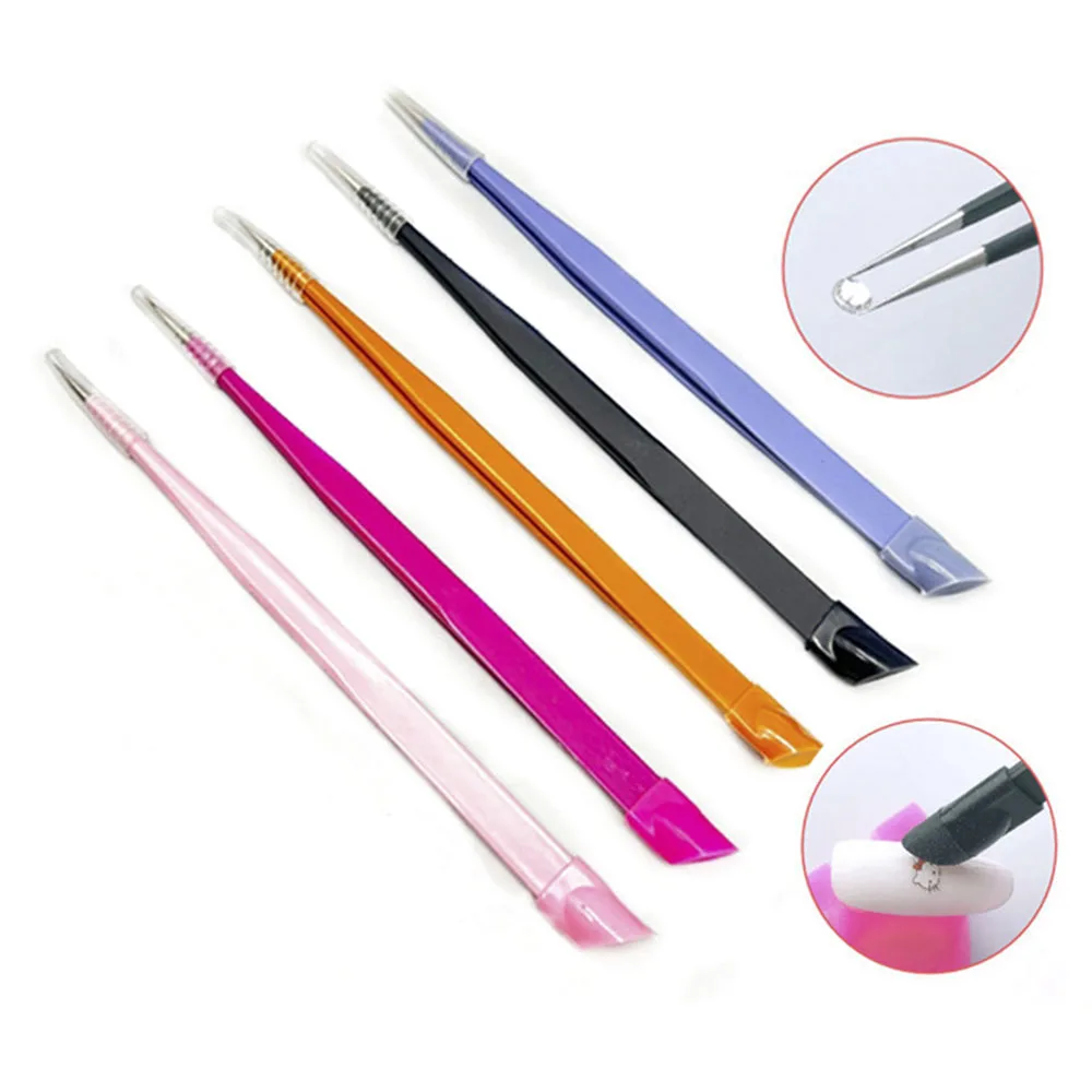 Double Ended Silicone Nail Art Tweezers with Pressing Head Nail Stickers Rhinestones Pick Up Clip Eyelash Extension Makeup Tools
Double Ended Silicone Nail Art Tweezers with Pressing Head Nail Stickers Rhinestones Pick Up Clip Eyelash Extension Makeup Tools
