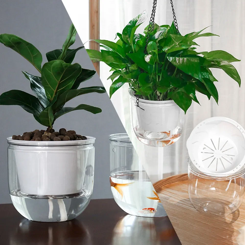 Hanging Hydroponic Flowerpot Self Absorbing Water Soil Culture Plant Vase Thickened Plastic Flower Pot Lazy Flower Pot
Hanging Hydroponic Flowerpot Self Absorbing Water Soil Culture Plant Vase Thickened Plastic Flower Pot Lazy Flower Pot