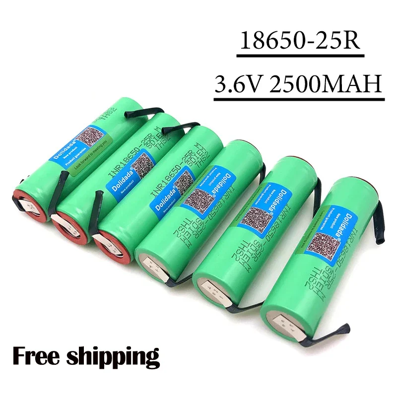 Freight Free Rechargeable Battery 2023NEW Hot Sale 3.6V 2500Mah INR18650 25R for Hair Clipper Flashlight+nickel DIY
Freight Free Rechargeable Battery 2023NEW Hot Sale 3.6V 2500Mah INR18650 25R for Hair Clipper Flashlight+nickel DIY