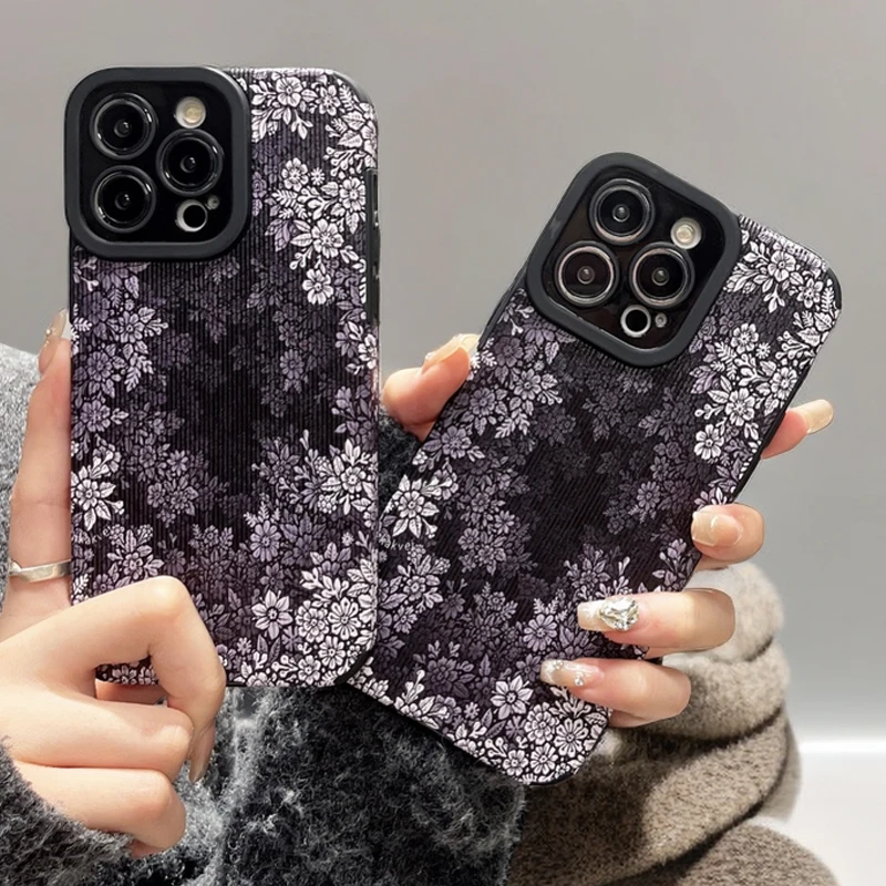 

Dark Leaf Flower Phone Case For Samsung S23 Ultra S21 S22 A71 A52S A12 A21 A11 A53 A73 S20 A50S A51 A30s A20s A03 S10 A32 Cover