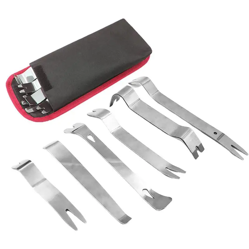 6Pcs Auto Trim Removal Tool Kit Stainless Steel Car Dashboard Audio Radio Panel Repair Metal Removal Pry Disassembly Tool
6Pcs Auto Trim Removal Tool Kit Stainless Steel Car Dashboard Audio Radio Panel Repair Metal Removal Pry Disassembly Tool
