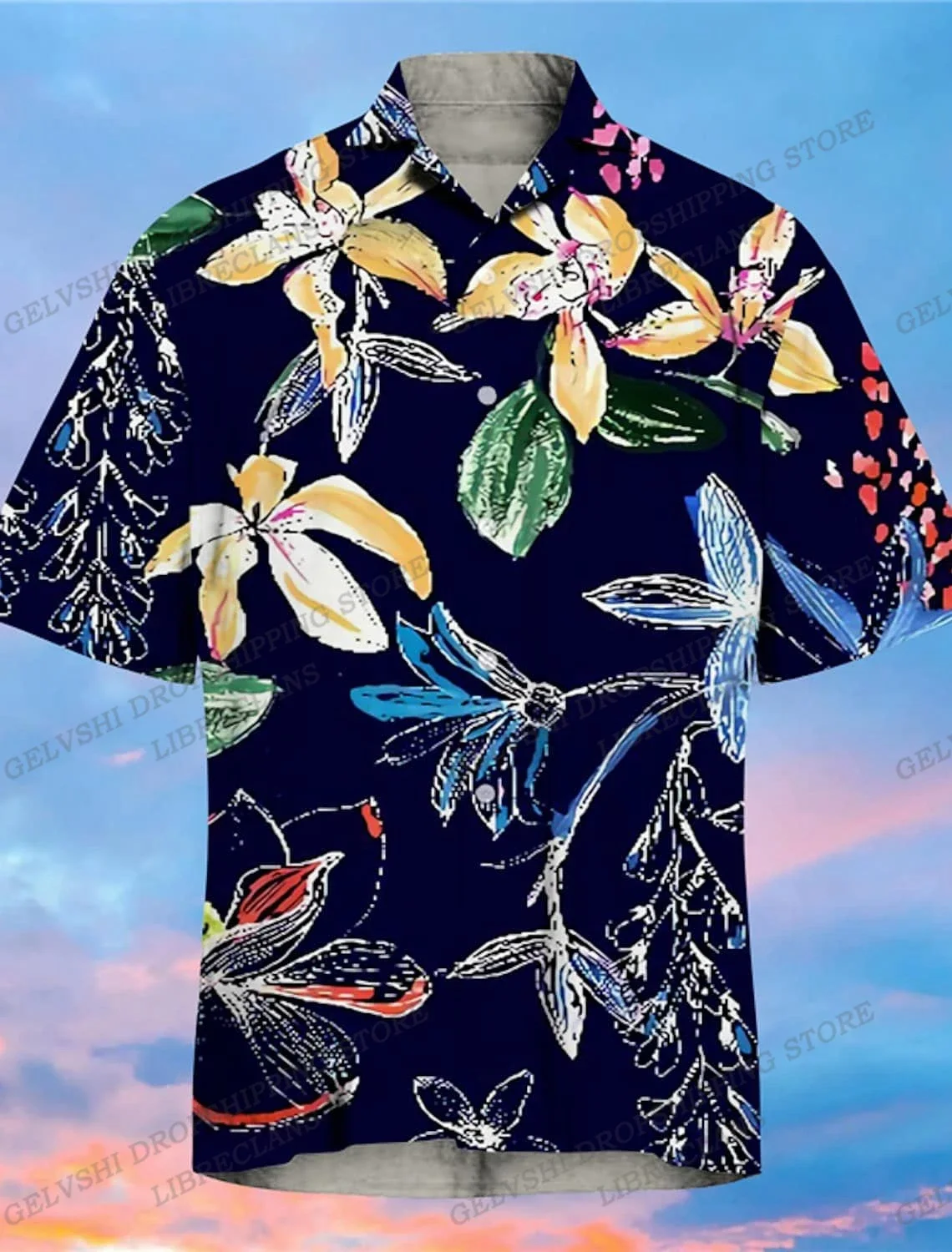 Summer New Fashion Floral Hawaiian Men's Shirt Fashion Short Sleeve Beach Shirt Casual Hawaiian Shirt Lapel Aloha Men's
Summer New Fashion Floral Hawaiian Men's Shirt Fashion Short Sleeve Beach Shirt Casual Hawaiian Shirt Lapel Aloha Men's