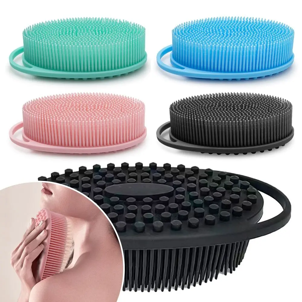 

Double-Sided Bath Brushes Skin Remover Tool Home Silicone Shower Brush Scrubber Body Scrubber Set Bath Sponge