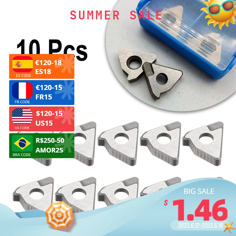 10pcs STM1603R Carbide Insert Shim For 16ER AG6 16IRAG60 SER/SEL/SNR/SNL Holder Rotary Wood Turning Tools Accessories
10pcs STM1603R Carbide Insert Shim For 16ER AG6 16IRAG60 SER/SEL/SNR/SNL Holder Rotary Wood Turning Tools Accessories