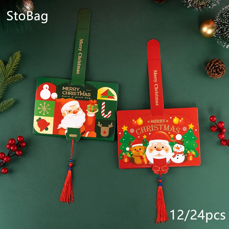 StoBag-Christmas Cartoon Santa Claus Blessing Card Creative Personality Three Fold Kids Party Holiday Wishes Message New 12Pcs
StoBag-Christmas Cartoon Santa Claus Blessing Card Creative Personality Three Fold Kids Party Holiday Wishes Message New 12Pcs