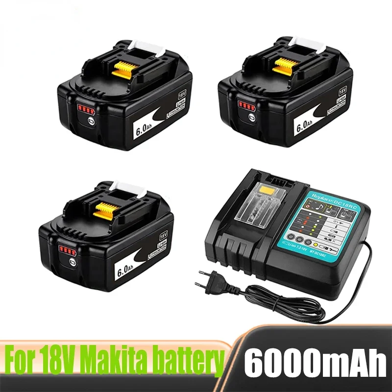 Rechargeable Battery BL1860B 18V 6000mAh Backup Battery For Makita 18VBL1860 BL1840 BL1850 Cordless Drill With DC18RF 3A Charger
Rechargeable Battery BL1860B 18V 6000mAh Backup Battery For Makita 18VBL1860 BL1840 BL1850 Cordless Drill With DC18RF 3A Charger