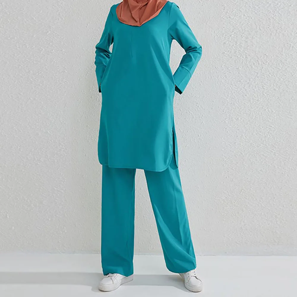Fashion Plus Size Middle East Arab Elegant Two-Piece Sets For Women Clothing Solid Casual Long-Sleeved Pants Lady Clothes Suit
Fashion Plus Size Middle East Arab Elegant Two-Piece Sets For Women Clothing Solid Casual Long-Sleeved Pants Lady Clothes Suit