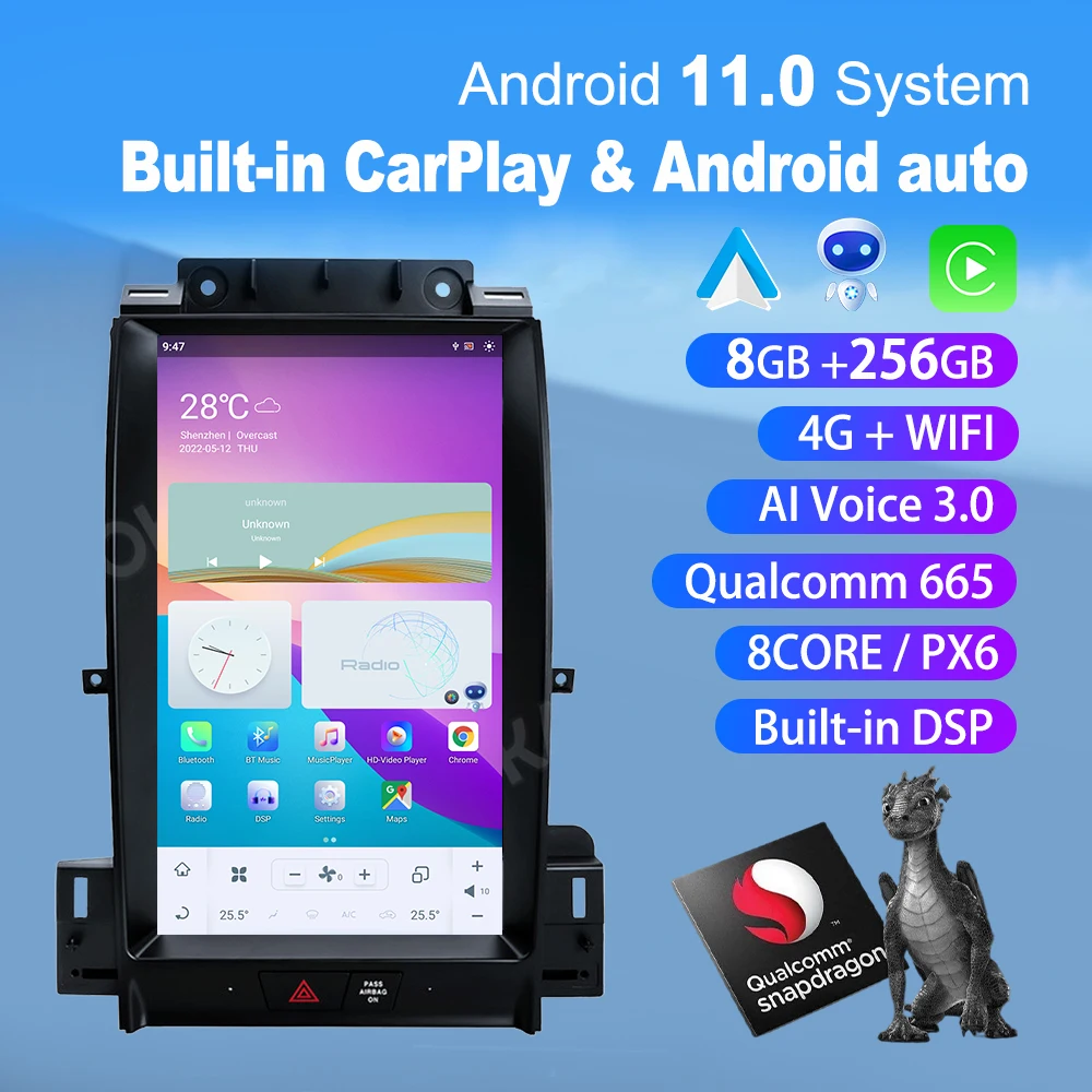 2 Din Radio 8G+128GB Android 11.0 Car GPS Navigation For Ford Taurus 2011-2016 Multimedia Player Stereo Head Unit Carplay
2 Din Radio 8G+128GB Android 11.0 Car GPS Navigation For Ford Taurus 2011-2016 Multimedia Player Stereo Head Unit Carplay