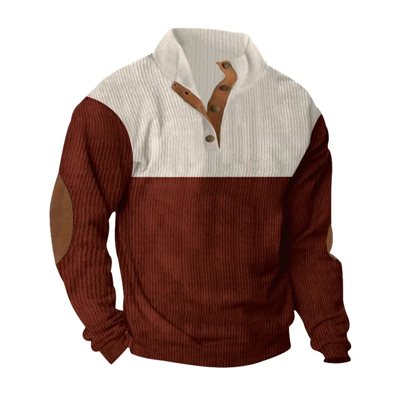Spring and autumn men's new jacket, spliced color stand collar button placket, casual men's top.
Spring and autumn men's new jacket, spliced color stand collar button placket, casual men's top.
