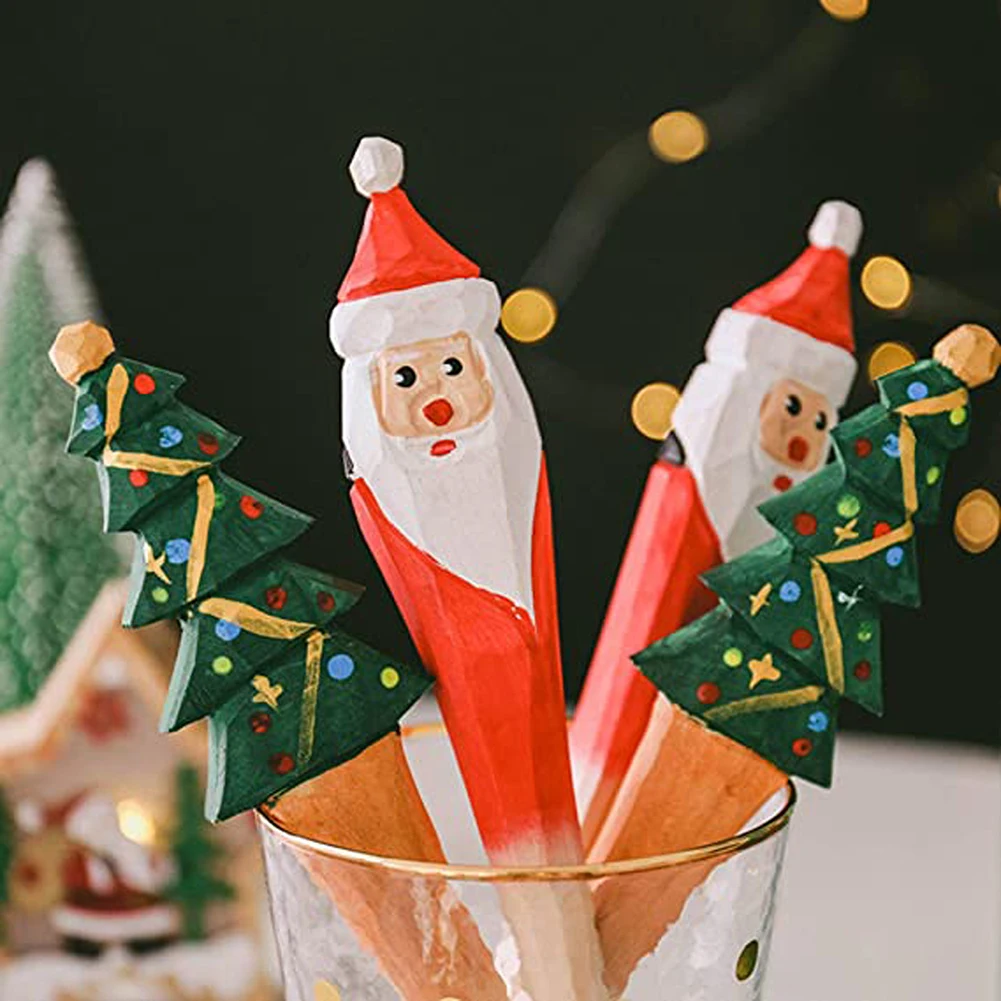 Christmas Wooden Pen Natural Wooden Carving Animal Gel Pen for Home School Party E2S
Christmas Wooden Pen Natural Wooden Carving Animal Gel Pen for Home School Party E2S