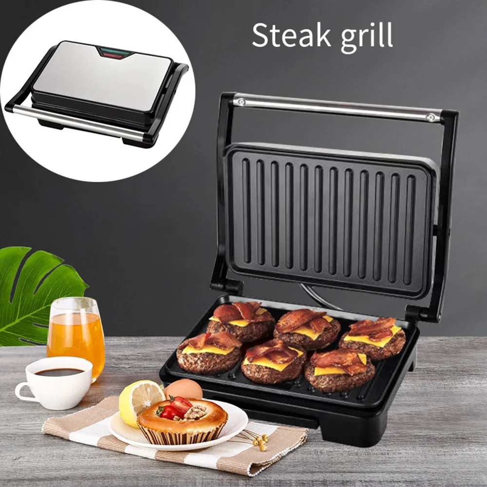 

Household Mini Steak Machine Hamburger Fried Egg Electric Sandwich Maker Non Stick Surface Grill Toaster