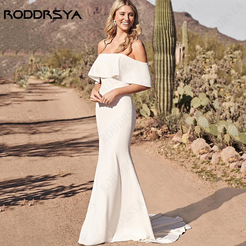 RODDRSYA Simple Mermaid Satin Wedding Dresses For Women Exquisite Boat Neck Vestido De Noiva Open Back Off Shoulder Bridal Party
RODDRSYA Simple Mermaid Satin Wedding Dresses For Women Exquisite Boat Neck Vestido De Noiva Open Back Off Shoulder Bridal Party