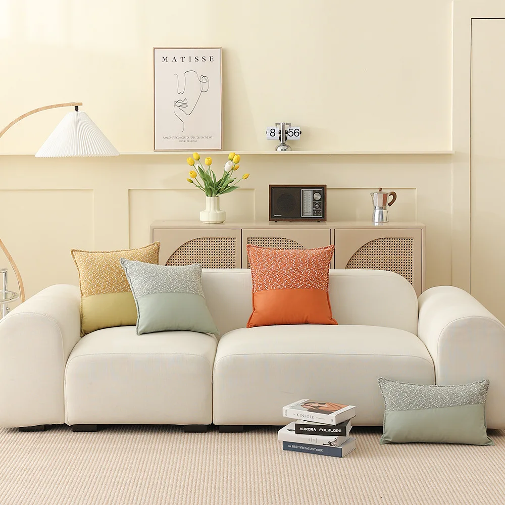 Plush Pillow Cover PU Patchwork Yellow Green Orange 45x45cm 30x50cm Home Decoration Cushion Case Living Room Sofa Bed Stylish
Plush Pillow Cover PU Patchwork Yellow Green Orange 45x45cm 30x50cm Home Decoration Cushion Case Living Room Sofa Bed Stylish
