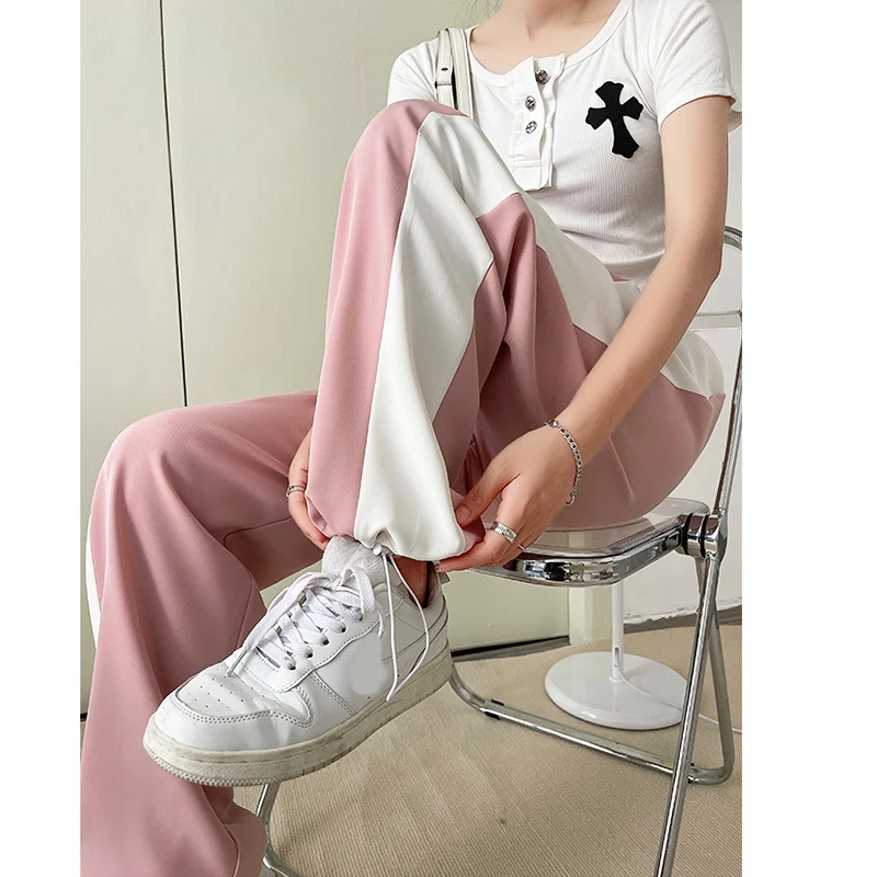 Wide Leg Trousers New Summer Straight Casual Baggy Sweatpants Track Sweat Wide Leg Jogger Pants Trousers Korean Style 2023 
Wide Leg Trousers New Summer Straight Casual Baggy Sweatpants Track Sweat Wide Leg Jogger Pants Trousers Korean Style 2023