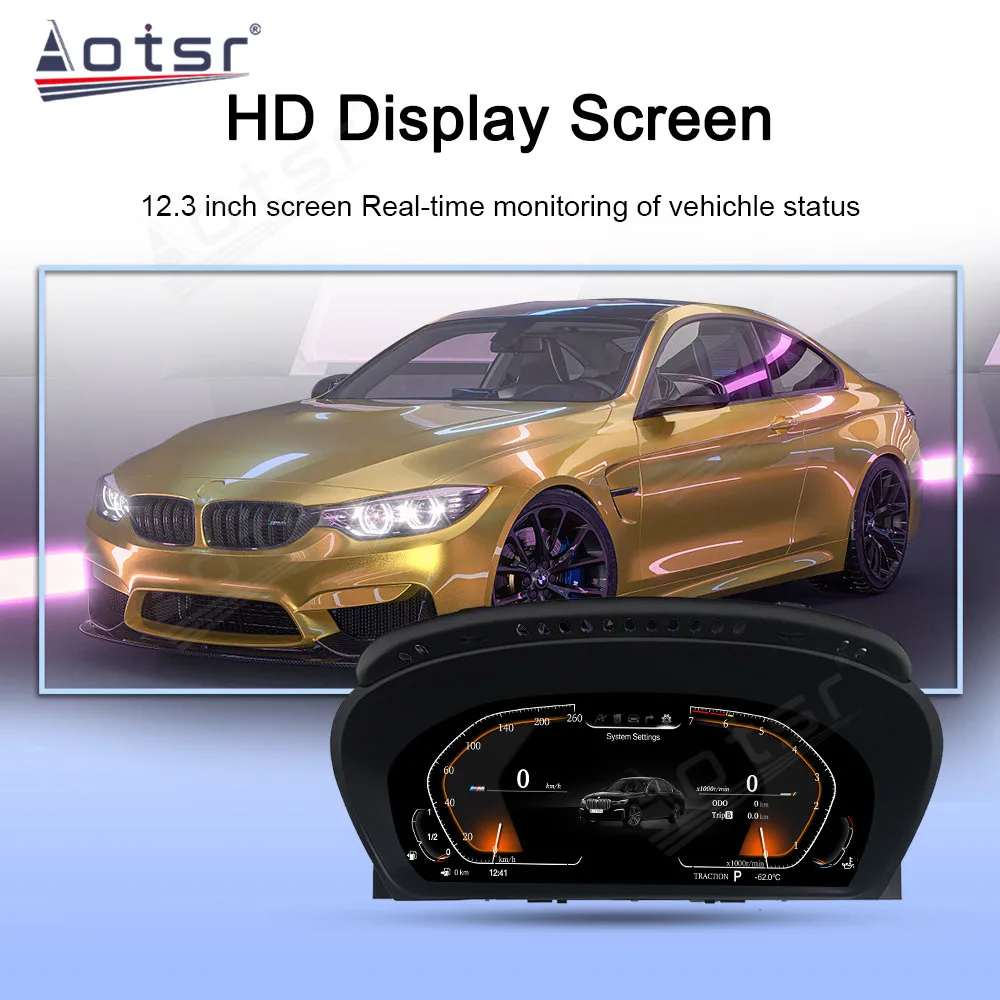 The Lastest Digital Cluster For BMW 5 Series E60 E61 2003-2009 12.3" Screen Virtual Cockpit Speedmeter Dashboard Panel Head Up
The Lastest Digital Cluster For BMW 5 Series E60 E61 2003-2009 12.3" Screen Virtual Cockpit Speedmeter Dashboard Panel Head Up