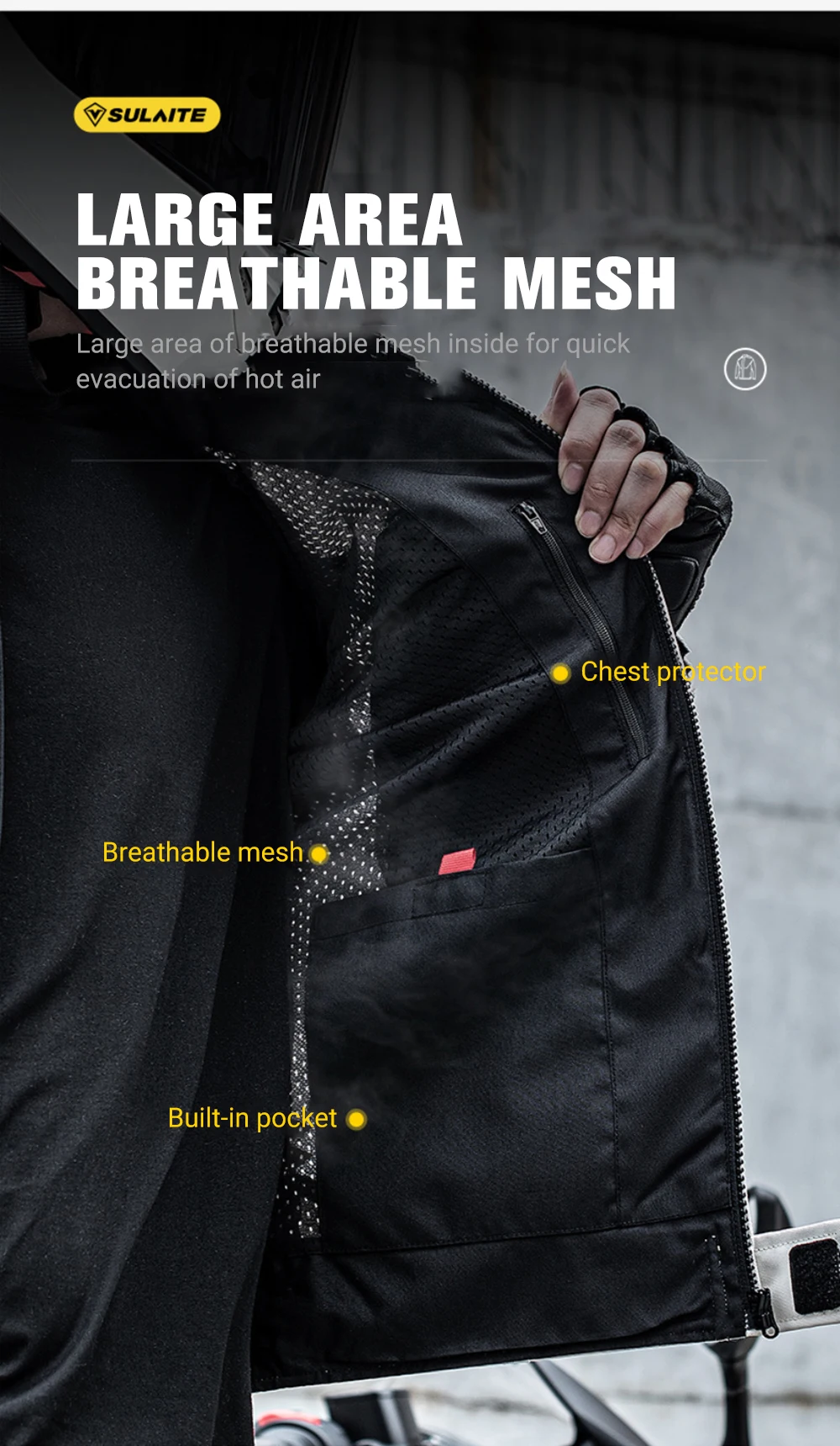 Summer Breathable Mesh Motorcycle Jacket Reflective Motorcycle Riding Clothes Built-in Detachable Protective Gear Racing Suit Summer Breathable Mesh Motorcycle Jacket Reflective Motorcycle Riding Clothes Built-in Detachable Protective Gear Racing Suit