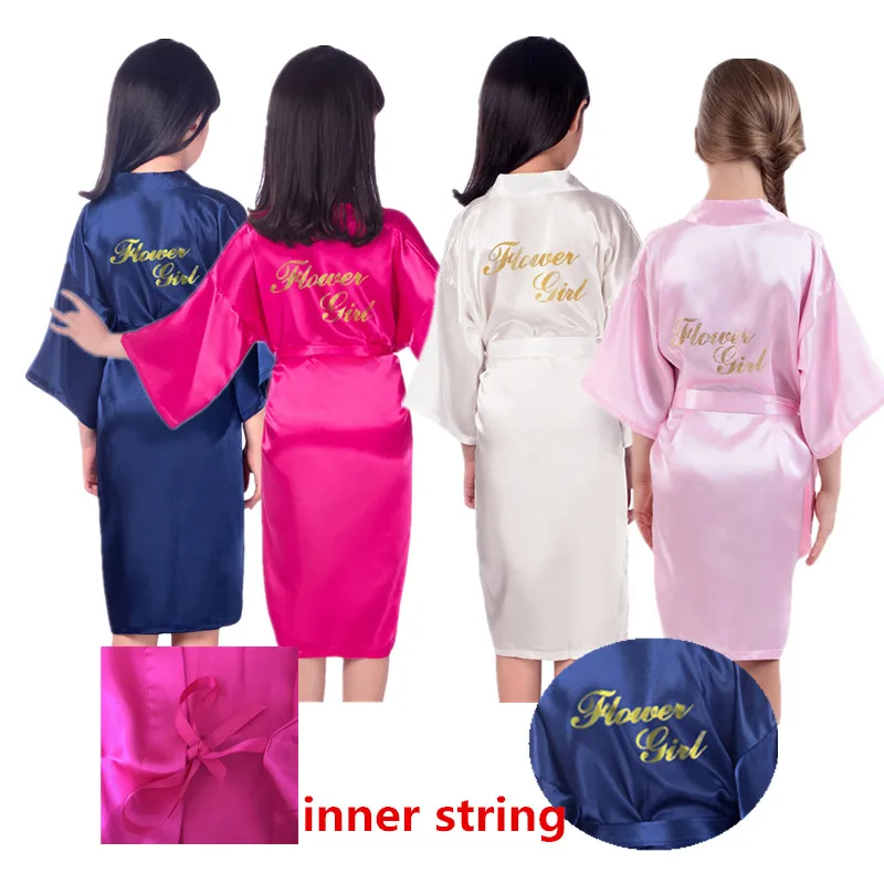 Retail Gold Glittering Flower Girl Silky Satin Kimono Robe Solid Color Kids Robes for Wedding Spa Party D71
Retail Gold Glittering Flower Girl Silky Satin Kimono Robe Solid Color Kids Robes for Wedding Spa Party D71