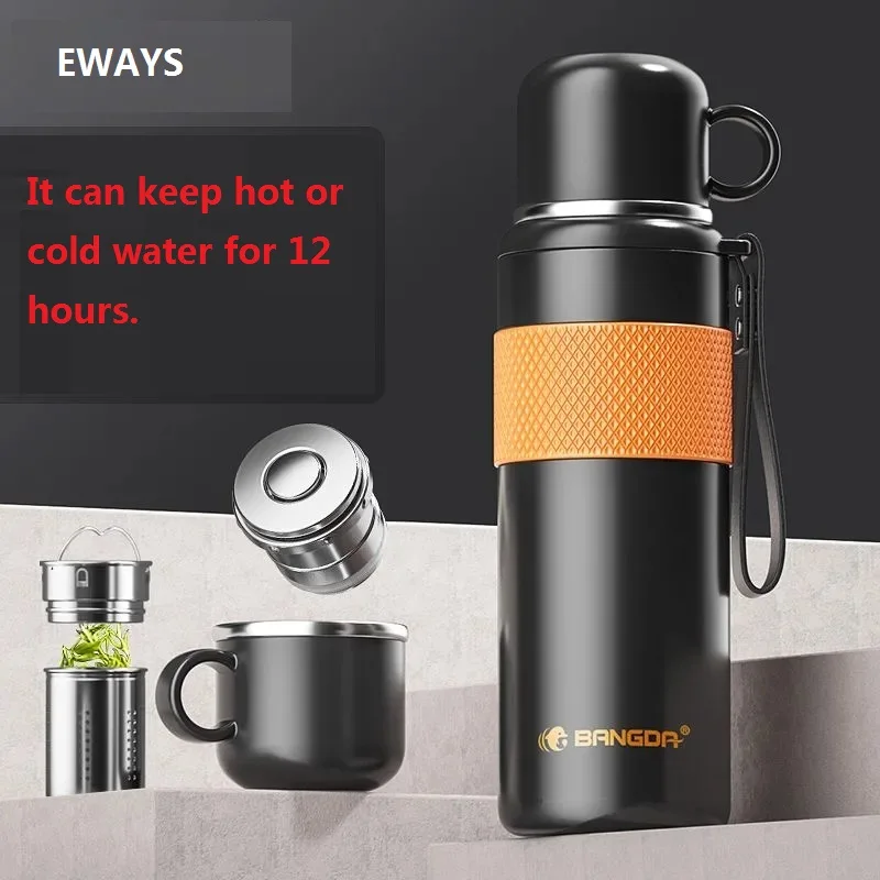 

316 Stainless Steel Insulated Thermos Bottle, Outdoor Travel Coffee Mugs, Thermal Vacuum Water Bottle, 750ml