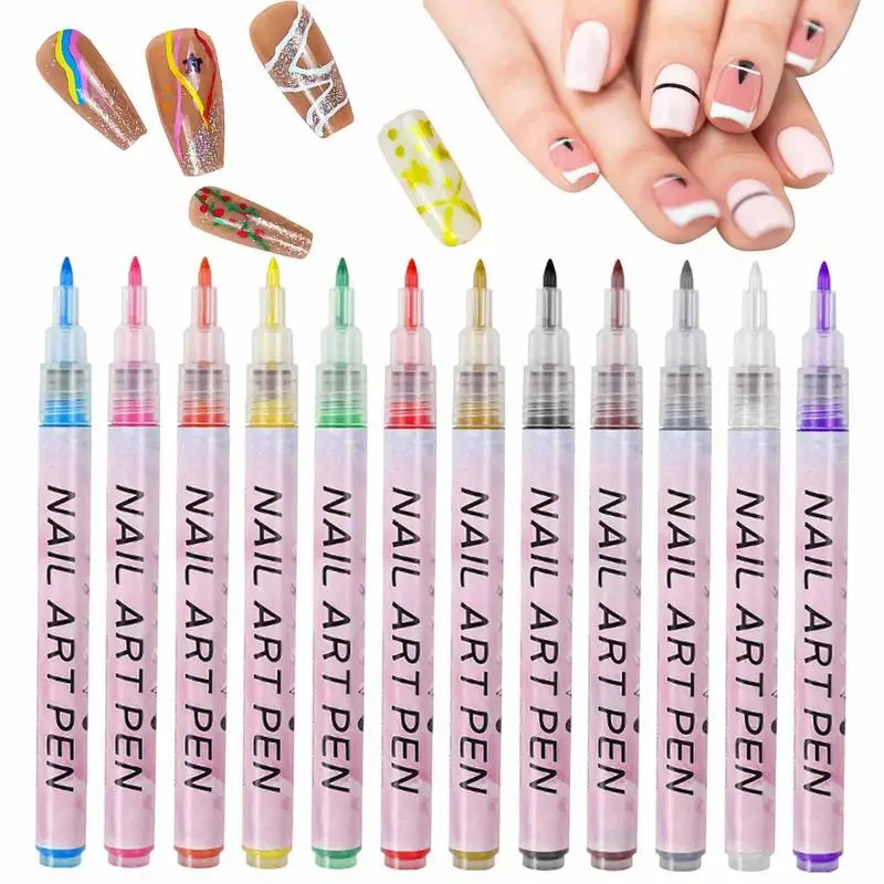 Nail Art Pens Quick Dry Nail Point Graffiti Dotting Pen Painting Liner Brush Nail Polish Pens Set For Nail Art Set Of 12
Nail Art Pens Quick Dry Nail Point Graffiti Dotting Pen Painting Liner Brush Nail Polish Pens Set For Nail Art Set Of 12