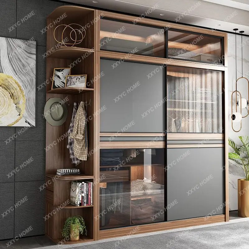 Simple Modern Household Bedroom Solid Wood Glass Sliding Door Assembly Overall Wardrobe
Simple Modern Household Bedroom Solid Wood Glass Sliding Door Assembly Overall Wardrobe