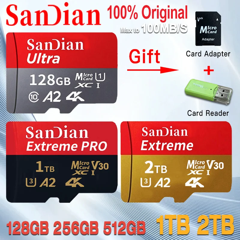 Ultra Original 512GB Memory Card 128GB 256GB SD/TF Class10 Flash Card mini SD 1TB TF CARD for Phone Speakers Robot Camera New
Ultra Original 512GB Memory Card 128GB 256GB SD/TF Class10 Flash Card mini SD 1TB TF CARD for Phone Speakers Robot Camera New