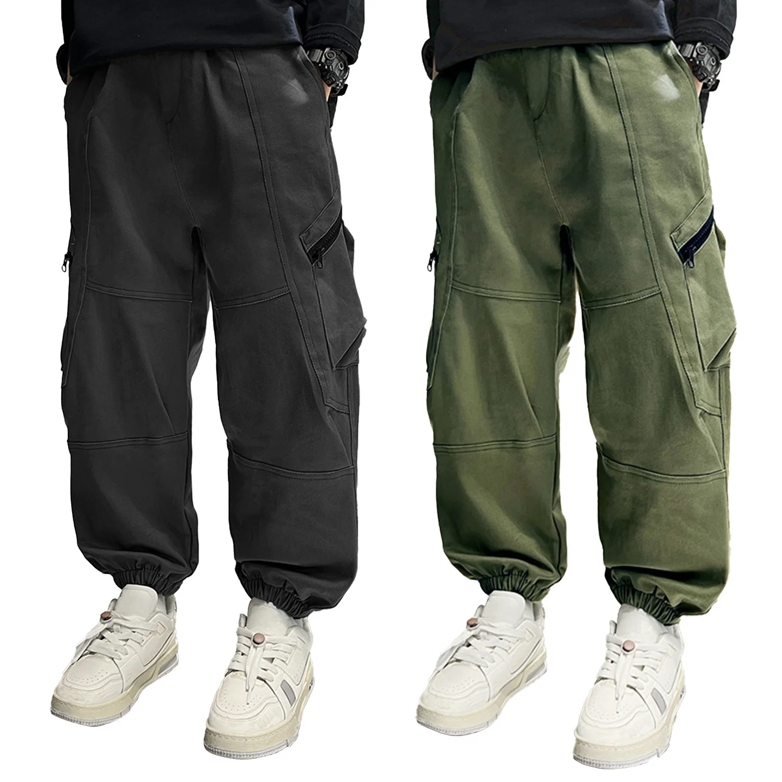 2024 Kids Boys Cargo Pants Cotton Fashion Causal Zipper Pockets Loose Elastic Waistband Trousers for Hip-Hop Dance Skateboarding
2024 Kids Boys Cargo Pants Cotton Fashion Causal Zipper Pockets Loose Elastic Waistband Trousers for Hip-Hop Dance Skateboarding