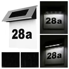LED Solar Powered Wall Light LED Doorplate Lamp Stainless Outdoor Apartment House Porch Numbers Light with Backlight home decor
LED Solar Powered Wall Light LED Doorplate Lamp Stainless Outdoor Apartment House Porch Numbers Light with Backlight home decor