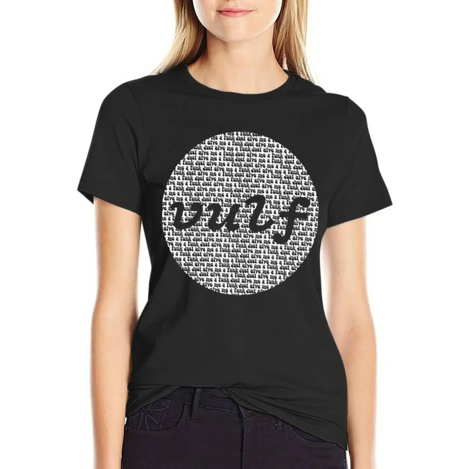 Vulfpeck Shirt Vulf Circle White Print T-Shirt anime clothes tees Short sleeve tee tops western t shirts for Women
Vulfpeck Shirt Vulf Circle White Print T-Shirt anime clothes tees Short sleeve tee tops western t shirts for Women