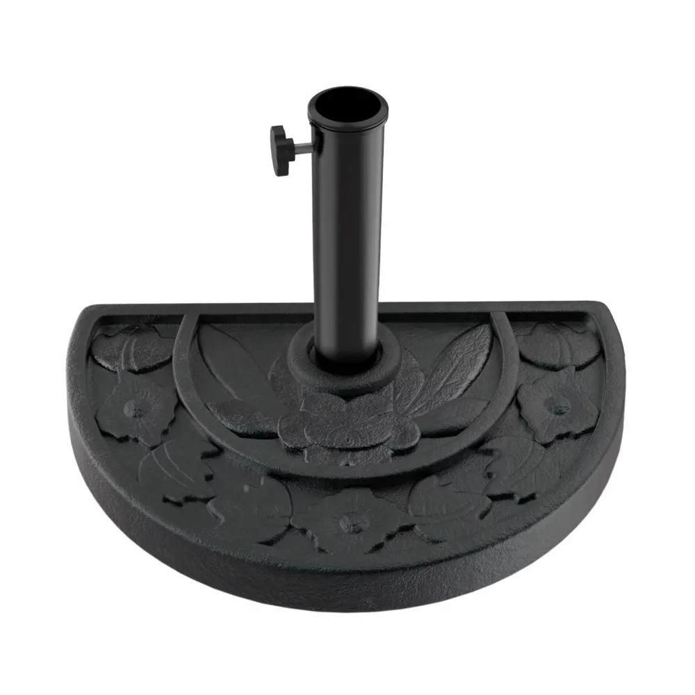 20lbs Half-Round Umbrella Base, Black Made of Durable Resin and Concrete, Sturdy and Durable
20lbs Half-Round Umbrella Base, Black Made of Durable Resin and Concrete, Sturdy and Durable