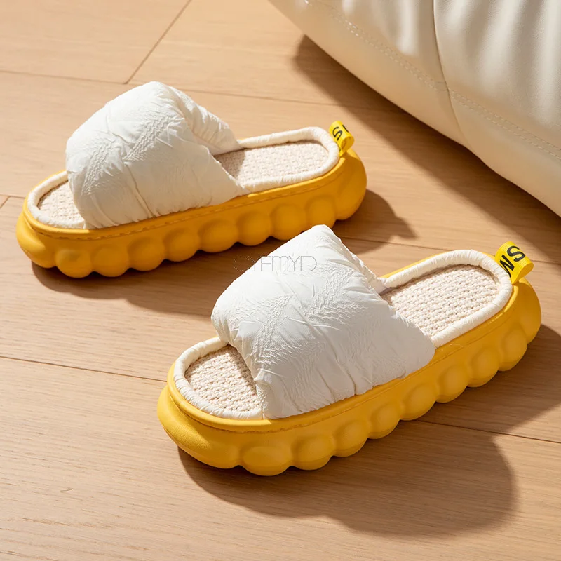 Indoor Slippers for Women Bread Down Cloth Linen Women House Slippers Female Soft Non-Slip Platform Slides Shoes Comfortable
Indoor Slippers for Women Bread Down Cloth Linen Women House Slippers Female Soft Non-Slip Platform Slides Shoes Comfortable