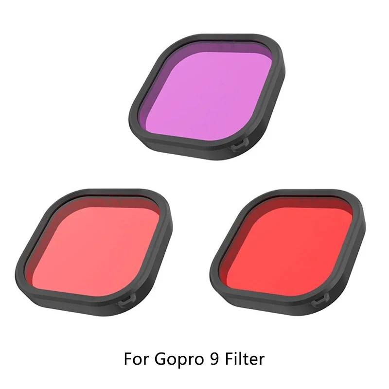 3-Pack purple red pink Lens Filter kit set for GoPro Hero 10 9 Underwater Diving Housing Cover Lens Filter
3-Pack purple red pink Lens Filter kit set for GoPro Hero 10 9 Underwater Diving Housing Cover Lens Filter