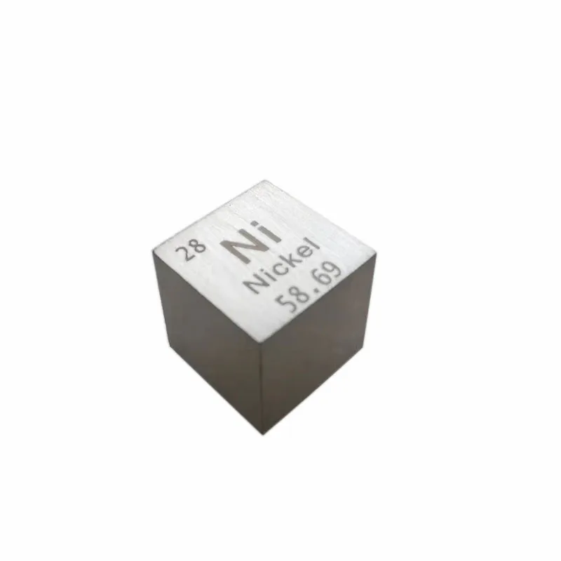 

FANTU Pure Nickel Element Cube 99.95% Nickel Cube For Collection 25.4mm Ni Block 10mm High Purity Nickle Periodic Table Fishing