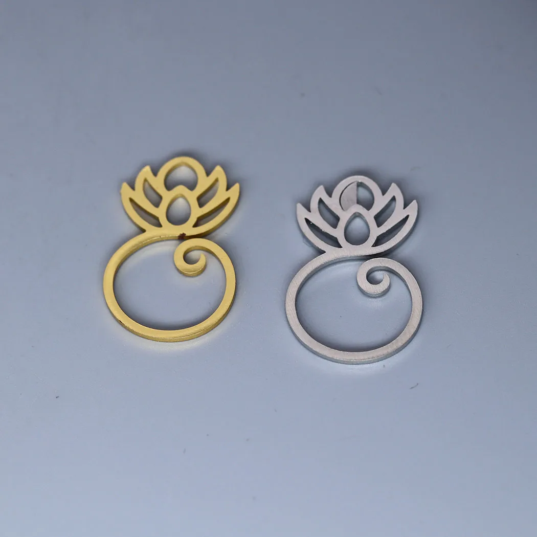 

3pcs Boho Lotus Flower Floral Meditation Yoga Charm Pendants Making DIY Stainless Steel Handmade Finding Jewelry