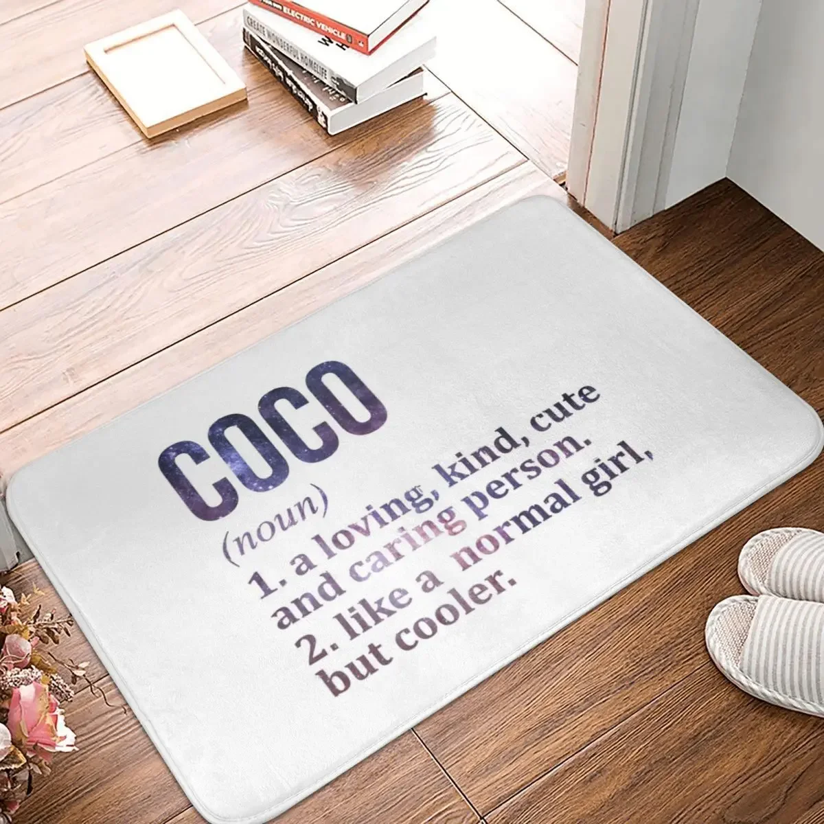 Coco Fashion Quote Doormat Rug Carpet Mat Footpad Polyester Non-slip Sand Scraping Entrance Kitchen Bedroom Balcony Toilet
Coco Fashion Quote Doormat Rug Carpet Mat Footpad Polyester Non-slip Sand Scraping Entrance Kitchen Bedroom Balcony Toilet
