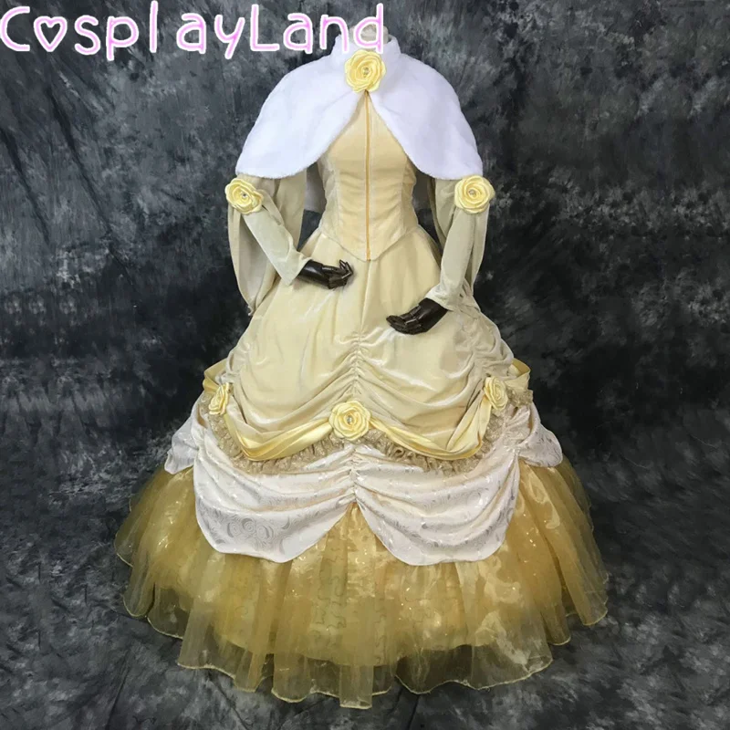 Belle Princess Dress Cosplay Costume Halloween Costumes Yellow Women Winter Dress Ball Gown with Petticoat Lace Up Long Sleeve
Belle Princess Dress Cosplay Costume Halloween Costumes Yellow Women Winter Dress Ball Gown with Petticoat Lace Up Long Sleeve