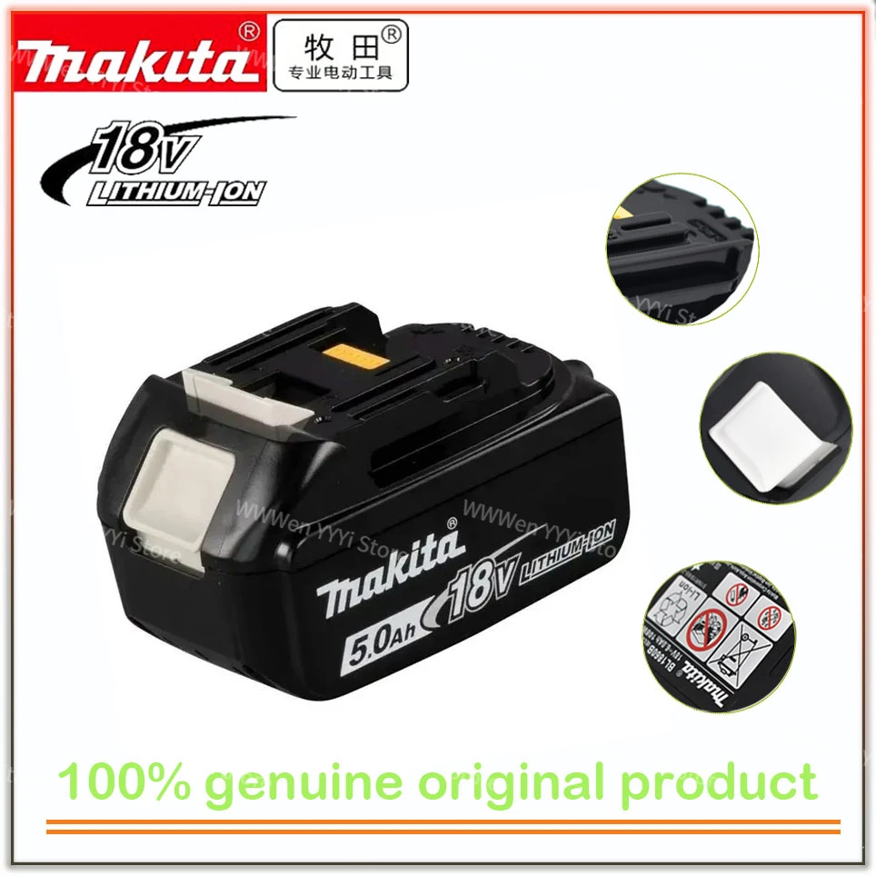 18V 5.0Ah Makita Original With LED lithium ion replacement LXT BL1860B BL1860 BL1850 Makita rechargeable power tool battery 5000
18V 5.0Ah Makita Original With LED lithium ion replacement LXT BL1860B BL1860 BL1850 Makita rechargeable power tool battery 5000