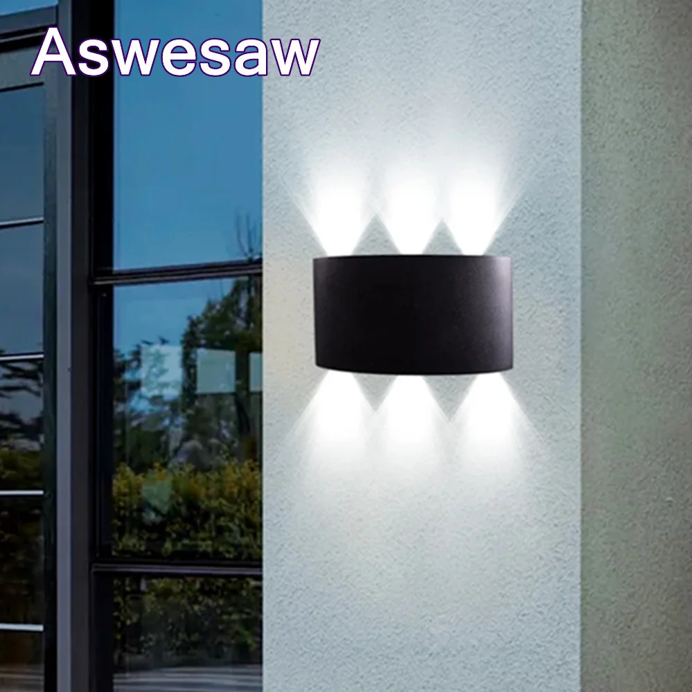 

2W 4W 6W 8W LED Wall Light Outdoor Waterproof Modern Nordic style Indoor Wall Lamps Living Room Porch Garden Lamp AC85-265V