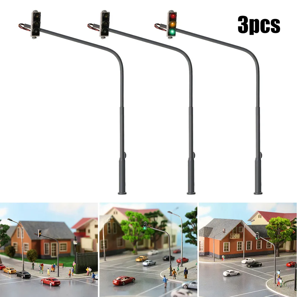 3Pcs Crossing Walk Traffic Lights Model LED Pedestrian Street Signals Light Model Lamps DIY Train Railroad Garden Decoration
3Pcs Crossing Walk Traffic Lights Model LED Pedestrian Street Signals Light Model Lamps DIY Train Railroad Garden Decoration