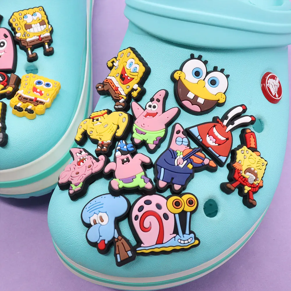 Wholesale 50pcs Shoe Charms SpongeBob SquarePants Patrick Star PVC Garden Shoe Buckles Decoration Fit Croc Jibz Kids X-max Gift
Wholesale 50pcs Shoe Charms SpongeBob SquarePants Patrick Star PVC Garden Shoe Buckles Decoration Fit Croc Jibz Kids X-max Gift