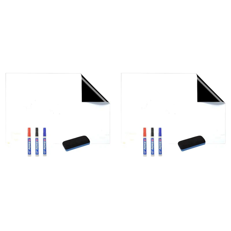 2X Whiteboard Foil 60X40 Cm Magnetic, Self-Adhesive Magnetic Foil White Include Whiteboard Marker
2X Whiteboard Foil 60X40 Cm Magnetic, Self-Adhesive Magnetic Foil White Include Whiteboard Marker