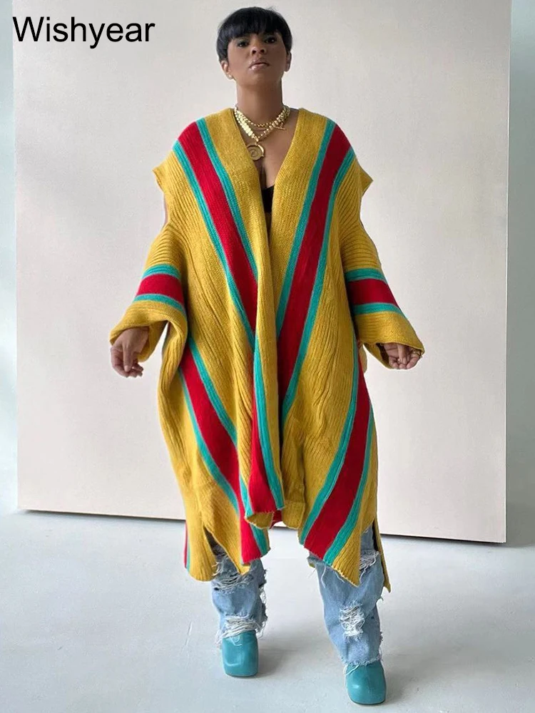 Elegant Autumn Knitted Open Front Cardigans African Women Loose Off The Shoulder Jacket Sexy Night Club Birthday Coat Ponchos
Elegant Autumn Knitted Open Front Cardigans African Women Loose Off The Shoulder Jacket Sexy Night Club Birthday Coat Ponchos