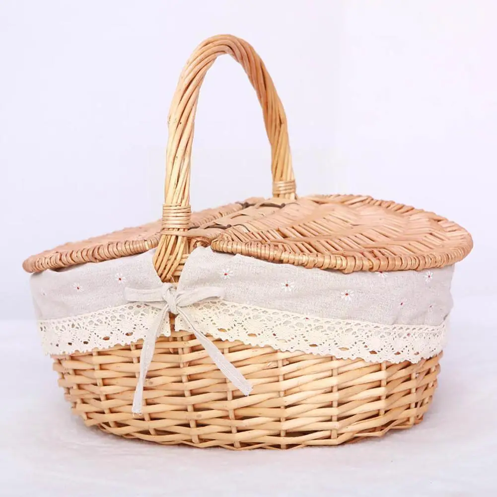Handmade Wicker Picnic Basket Willow Woven Storage Basket Camp cooking supplies Picnic Container Hamper Camping Fruit Outdo H4d0
Handmade Wicker Picnic Basket Willow Woven Storage Basket Camp cooking supplies Picnic Container Hamper Camping Fruit Outdo H4d0