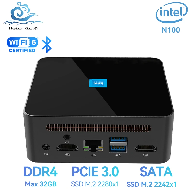 Helorpc Dual HDMI Mini PC with Inter N100 CPU 16G DDR4 512G M2 NVME Support Win10/11 Linux WIFI6 Bluetooth Office Computer
Helorpc Dual HDMI Mini PC with Inter N100 CPU 16G DDR4 512G M2 NVME Support Win10/11 Linux WIFI6 Bluetooth Office Computer