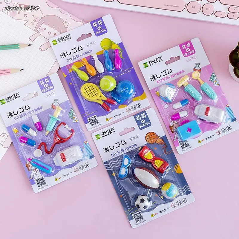 1set Creative Cute Erasers DIY Child Study Drawing Erasurs Erasers Stationery Supplies Originality Tool Gifts
1set Creative Cute Erasers DIY Child Study Drawing Erasurs Erasers Stationery Supplies Originality Tool Gifts