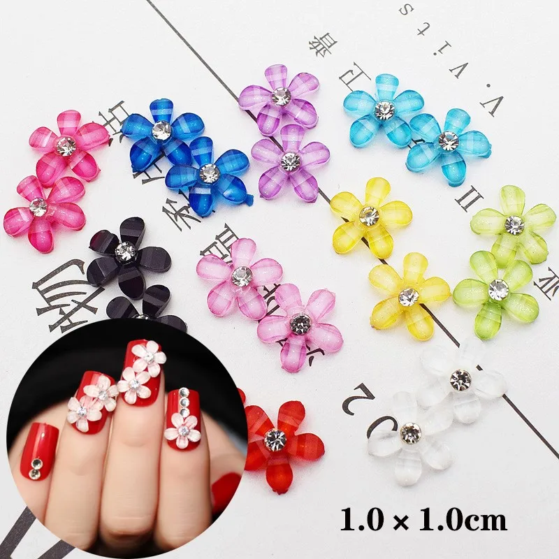 50pcs/lot Five-Petal Flower Nail Charms Acrylic Pendant Jewelry For Nail Art Accessories 3D Charms 10mm Flower Gems Nail Decals
50pcs/lot Five-Petal Flower Nail Charms Acrylic Pendant Jewelry For Nail Art Accessories 3D Charms 10mm Flower Gems Nail Decals