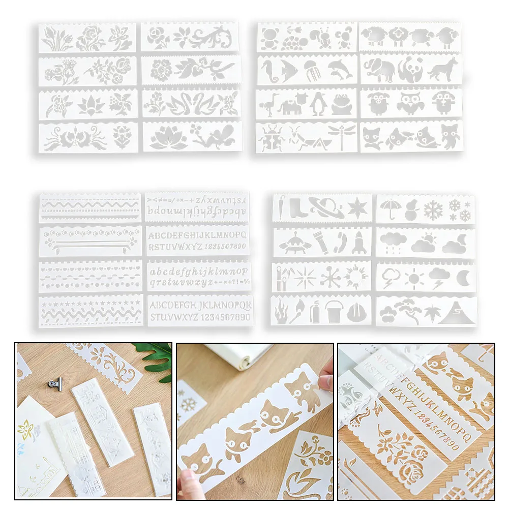 8pcs Sheets Plastic Template Journal Handwritten Newspaper Decoration Reusable DIY Handmade Handcrafts Decor
8pcs Sheets Plastic Template Journal Handwritten Newspaper Decoration Reusable DIY Handmade Handcrafts Decor